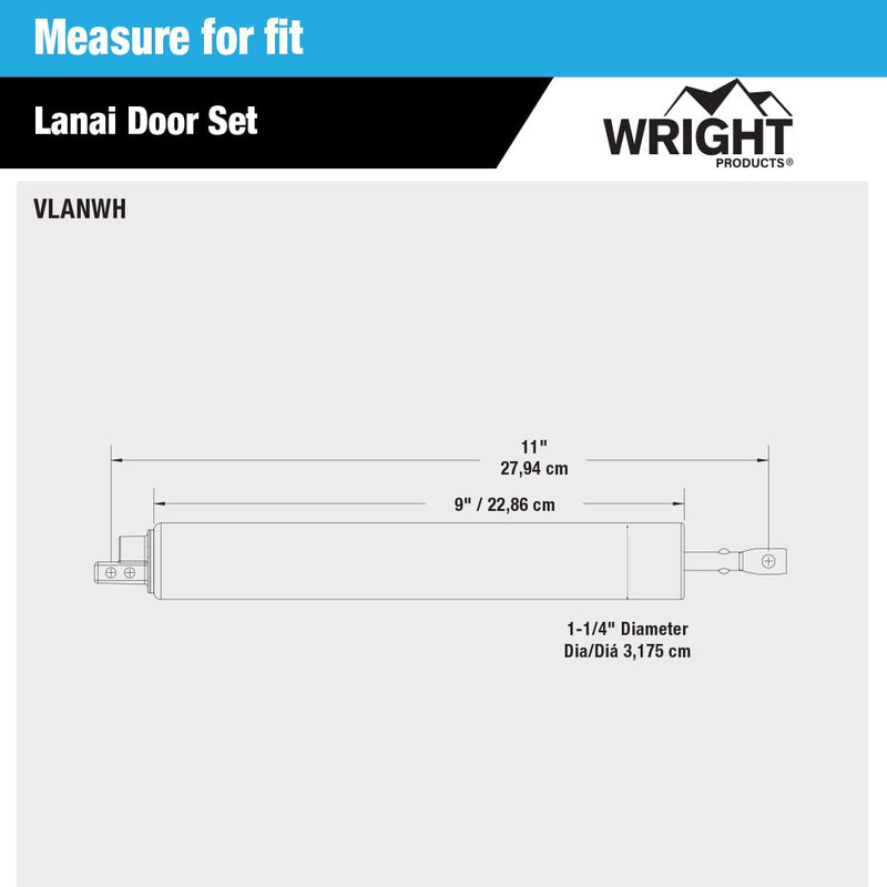 Wright Products VLANWH Lanai Corrosion Resistant Storm and Screen Door Hardware Kit, White