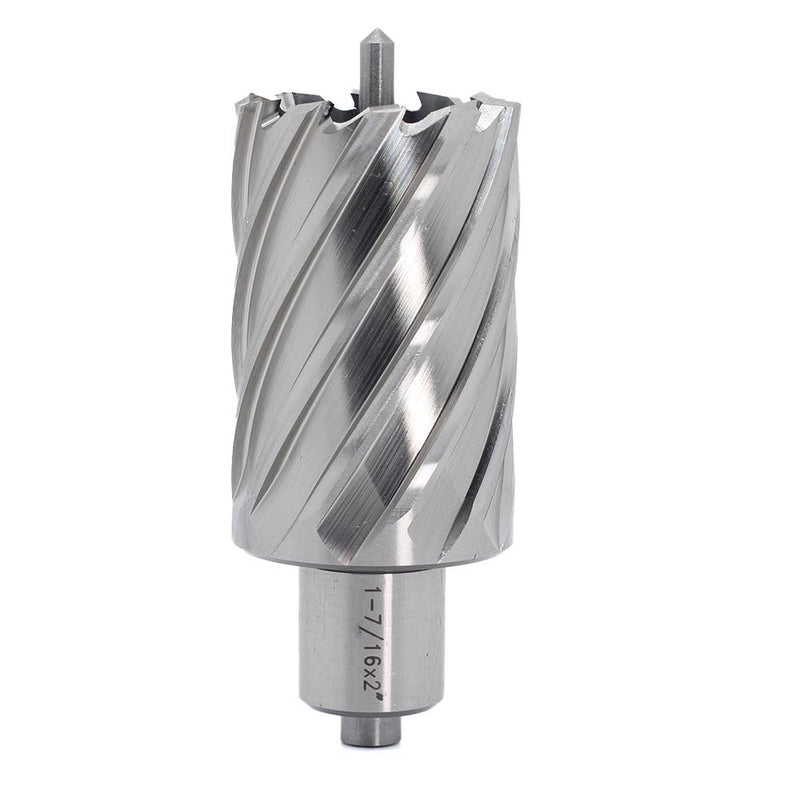OSCARBIDE 1-7/16"x2 HSS Annular Cutter 3/4" Weldon Shank Mag Bit | 2 Flat Shank | 1-7/16"Cutting Diameter | 2"Cutting Depth | Burr-Free Holes | Rapid Chip Removal | Precision Ground Edges