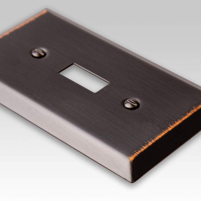Amerelle 163DDB Century Wallplate, 1 Duplex, Steel, Aged Bronze, 1-Pack 1 Count (Pack of 1)
