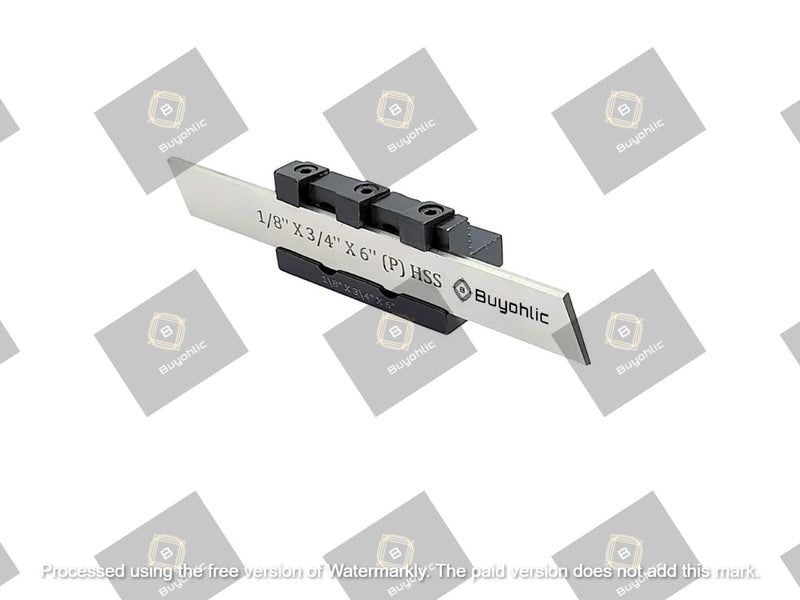 Buyohlic Adjustable T-Parting Cut off Holder with Blade for Lathe Machine Tools (Shank 12mm (3/4 Wide Blade)) Blade-1/8'' x 3/4'' x 6'' (12mm Shank)