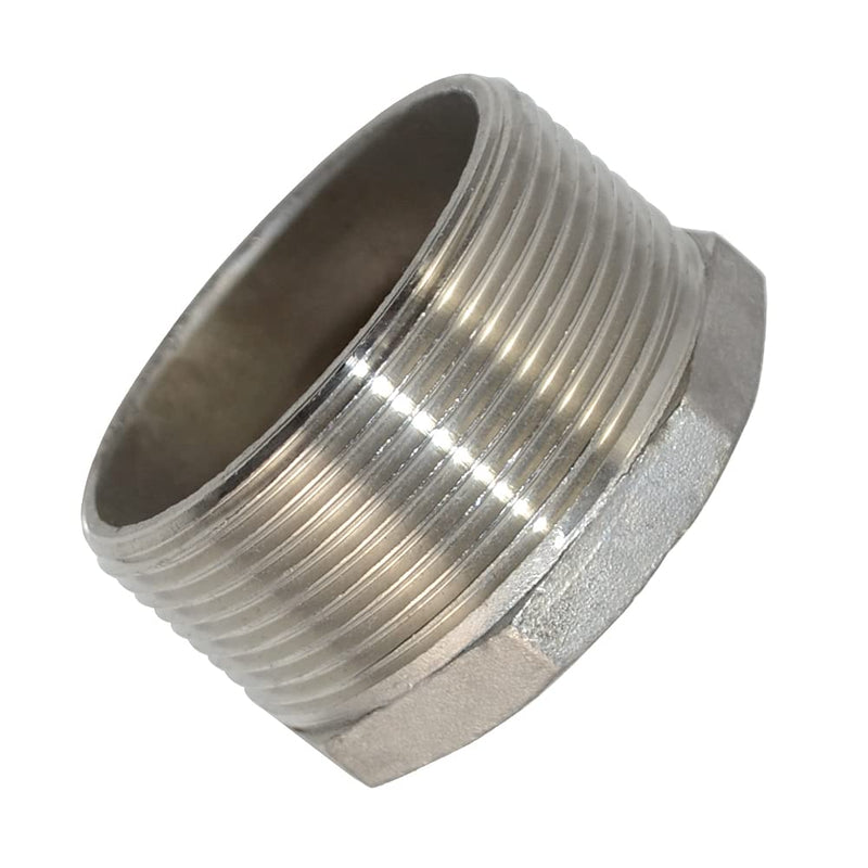 2" Male NPT to 1-1/2" Female NPT Female Reducing/Reducer Bushing Pipe Fitting,Adapter,Stainless Steel SS 304 Hex Bushing… 2" Male X 1-1/2" Female