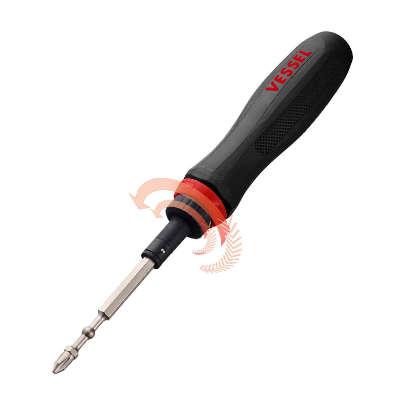 (USA Official) VESSEL MEGADORA Interchangeable Ratchet Screwdriver 5PC. Bit Set