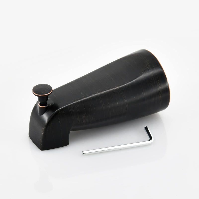 Slip Fit Tub Spout with Pull-Up Diverter for 1/2 inch Copper Tube, Oil-Rubbed Bronze