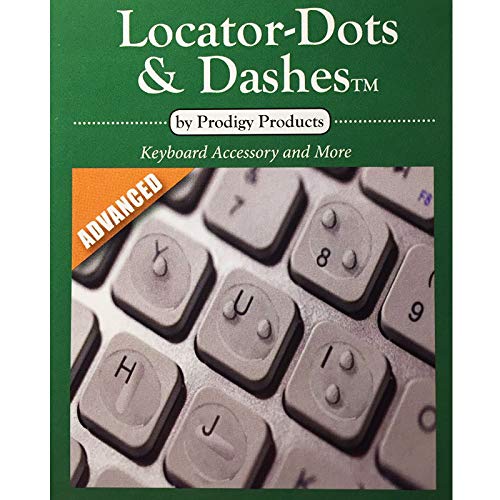 Low Vision Orange Locator Dots & Dashes - Raised Tactile Dots & Dashes Keyboard Location Stickers – 12 Pk, Transparent