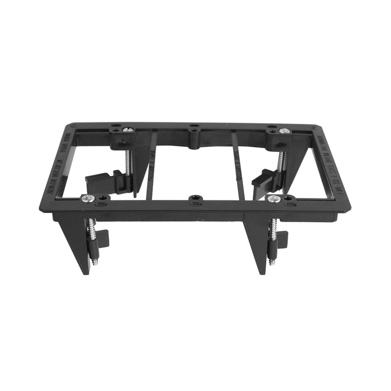 TENINYU Low Voltage Mounting Bracket (3-Gang, 2 Pack), 3-Gang Mounting Bracket [Mounting Screws Included] for Wall Plate, Black 3 Gang