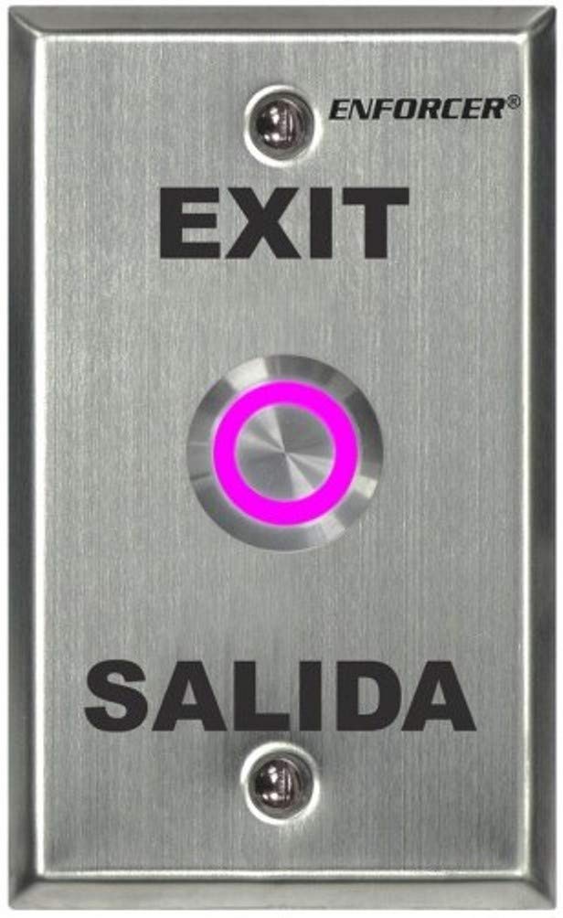 Seco-Larm Enforcer Push-to-Exit Plate, Vandal Resistant, Illuminated (SD-7275SGEX1Q)