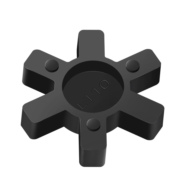 XIKE L110 Solid Type Flexible NBR Rubber Spider Center Insert Fits for L Jaw Coupling Set, Black (4 Pack) 4