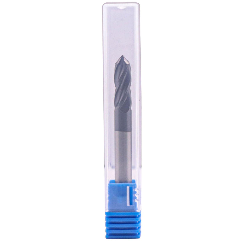 4 Flute 90° Solid Carbide Drill Mill Set(5Pc, 1/4"), AlTiN Coated | 90° Included Angle, 1/4" Cutting Dia, 1/4" Shank, 3/4" LOC, 2-1/2" OAL For Milling Alloy Steel, Carbon Steel, Iron, Copper 5Pcs 1/4"
