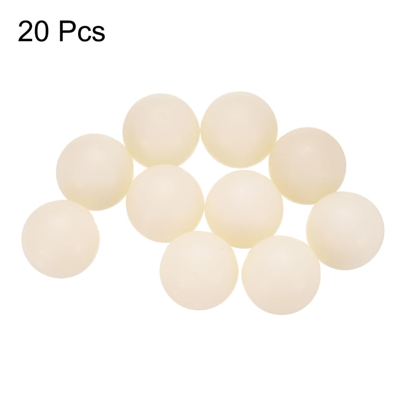 uxcell 20pcs Nylon Bearing Balls 3/4" 19.05mm Solid Plastic Balls, Precision Mini Nylon Balls 3/4"