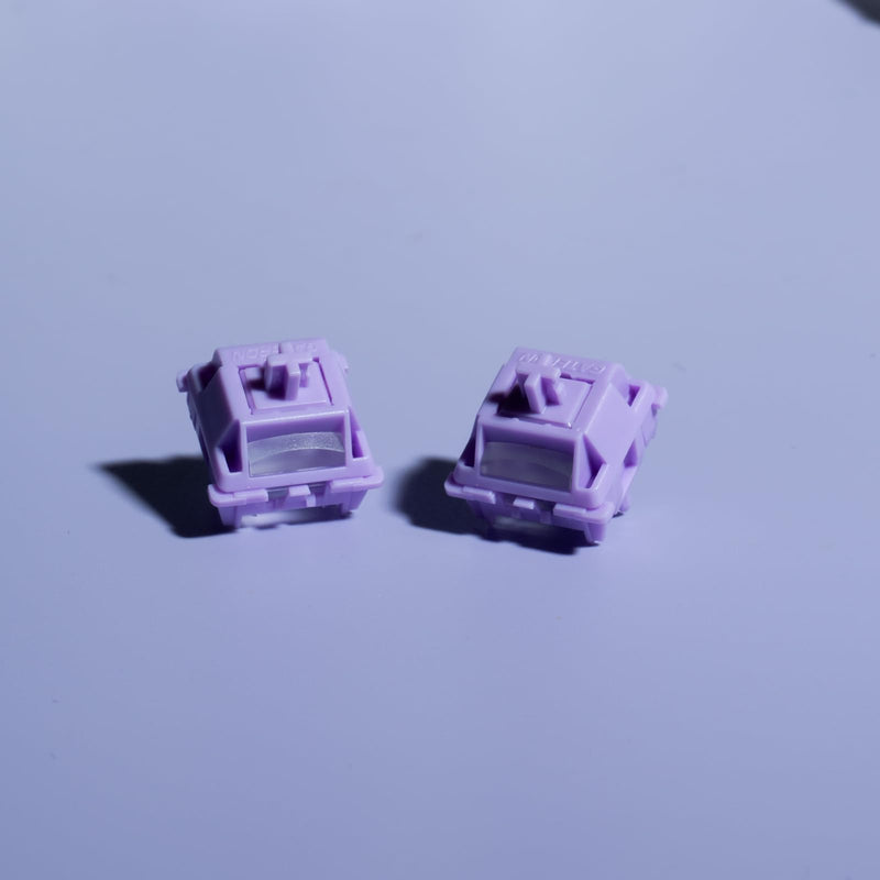 GATERON Smoothie Series Keyboard Switches, Linear Tactile Silent RGB LED 5 Pin Factory Pre-lubed Full POM Key Switches for MX Mechanical Keyboard (Grape Smoothie, 110) Grape Smoothie