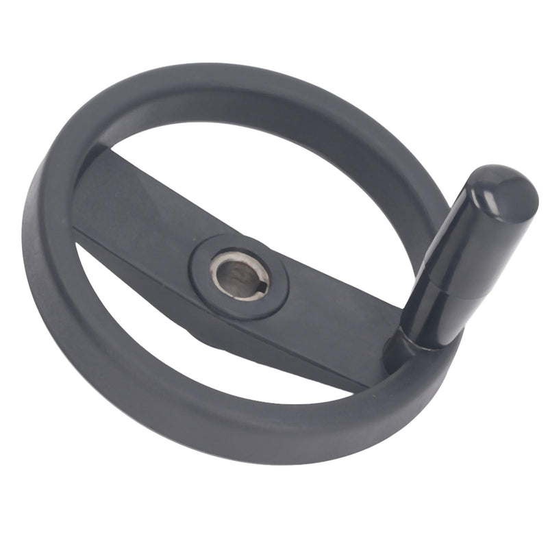 Round Hand Wheel Revolving Knob Handle 2 Spoked Lathe Milling Machine Grinder Handwheel 16mm Center Hole 160mm Outer Diameter