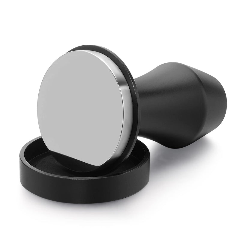 Normcore V4 Coffee Tamper 53.3mm - Spring-loaded Tamper – Barista Espresso Tamper with 15lb / 25lb / 30lbs Replacement Springs - Anodized Aluminum Handle and Stand - Flat Base