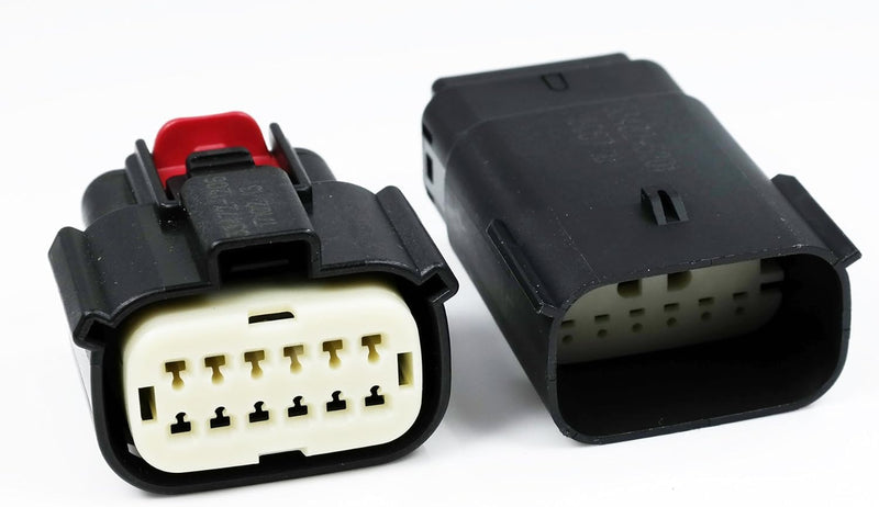 12-PIN MX150 Black Sealed 22.0A Male n Female Harley Waterproof, Sealed Kit, MX150 w/CPA 12-Pin