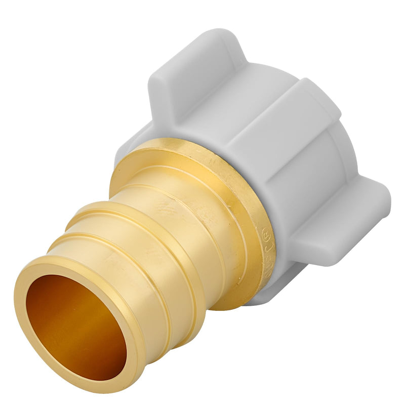 (Pack of 10) Pex-A 3/4" Pex x1/2" Swivel Female NPT Adapter, Plumbing Cold Expansion Brass Fittings, ASTM F1960, ANSI/NSF-61,(PEX1960271-10PCS) Coupling - 3/4" PEX-A × 1/2" FNPT Swivel (10 Pack)