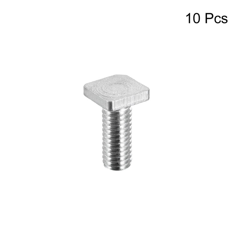 uxcell Square Head Bolt, 10pcs M6x16mm Fully Thread Carbon Steel Grade 4.8 Square Machine Screws 16mm 10