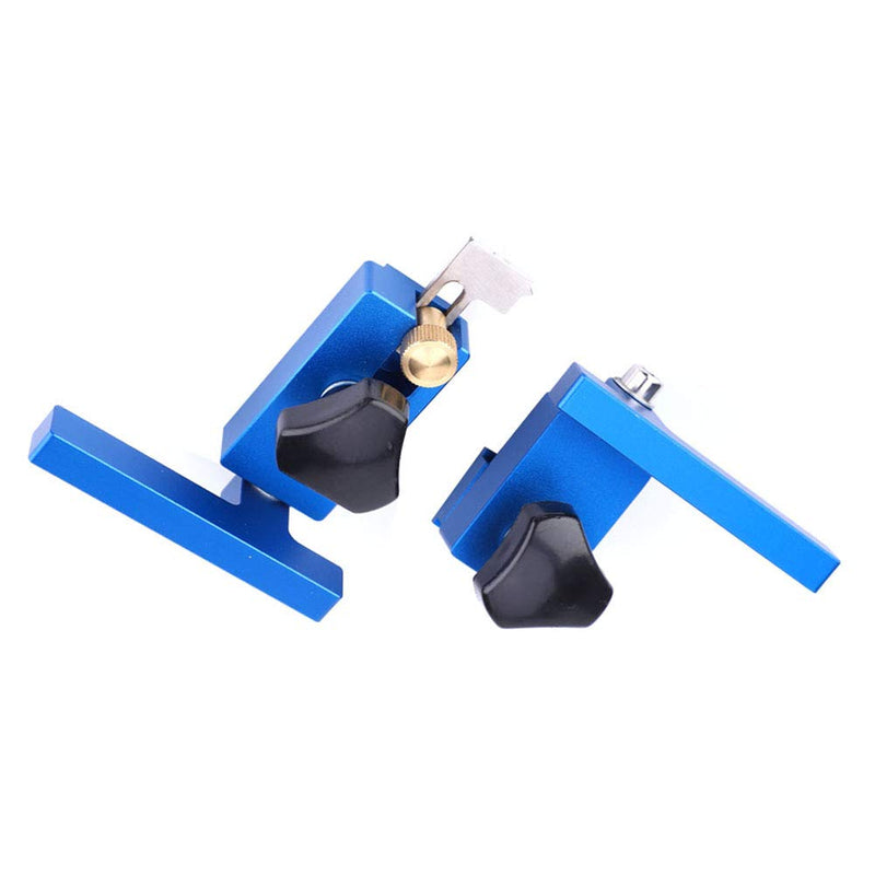 T Track Stop Fence Flip Stop Tool Woodworking Positioning Limiter Wood Clamp Aluminum Alloy T Track Stop for Woodworking (30#+45#) 30#+45#