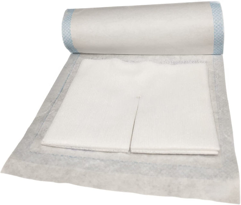 Split Drain Sponge Gauze 2x2 Sterile 6 Ply Pads [Pack of 70] Absorbent Precut 2"X2" Non-Woven Slit Bandage for I.V. Tracheostomy - 35 Packs of 2 Pre Cut Bandages + 1 Roll of Medical Tape