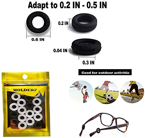 Glasses Ear Grip - Eyeglasses Temple Tip Sleeve Retainer,Anti-Slip Comfort Glasses Retainers For Spectacle, 12 Pairs (Clear1) Clear1