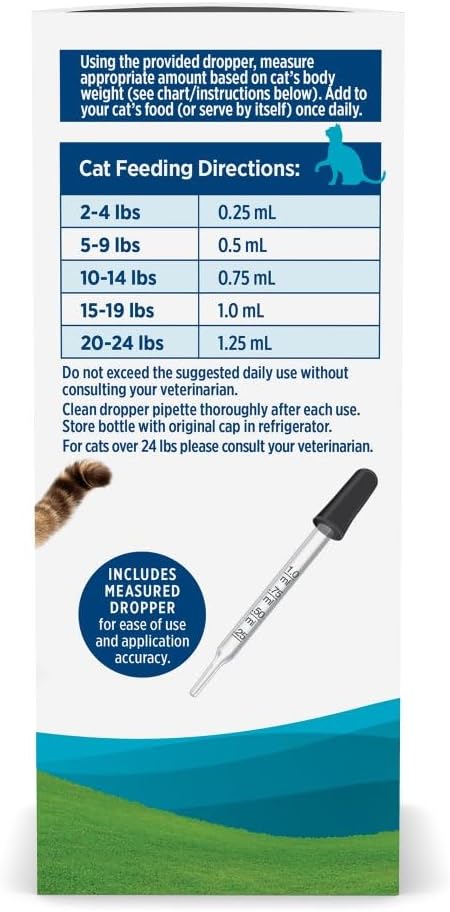 Nordic Naturals Omega-3 Cat, Unflavored - 2 oz - 304 mg Omega-3 Per One mL - Fish Oil for Cats with EPA & DHA - Promotes Heart, Skin, Coat, Joint, & Immune Health - Non-GMO