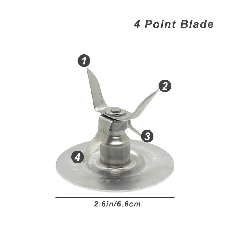2 Pack of Blender Replacement Parts Blender Ice Crusher Blade with 4 Rubber O Ring Sealing Ring Gasket for Oster Osterizer