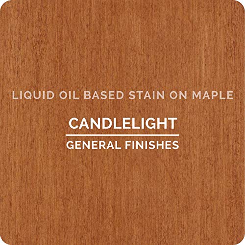 General Finishes Oil Based Penetrating Wood Stain, 1 Quart, Candlelight