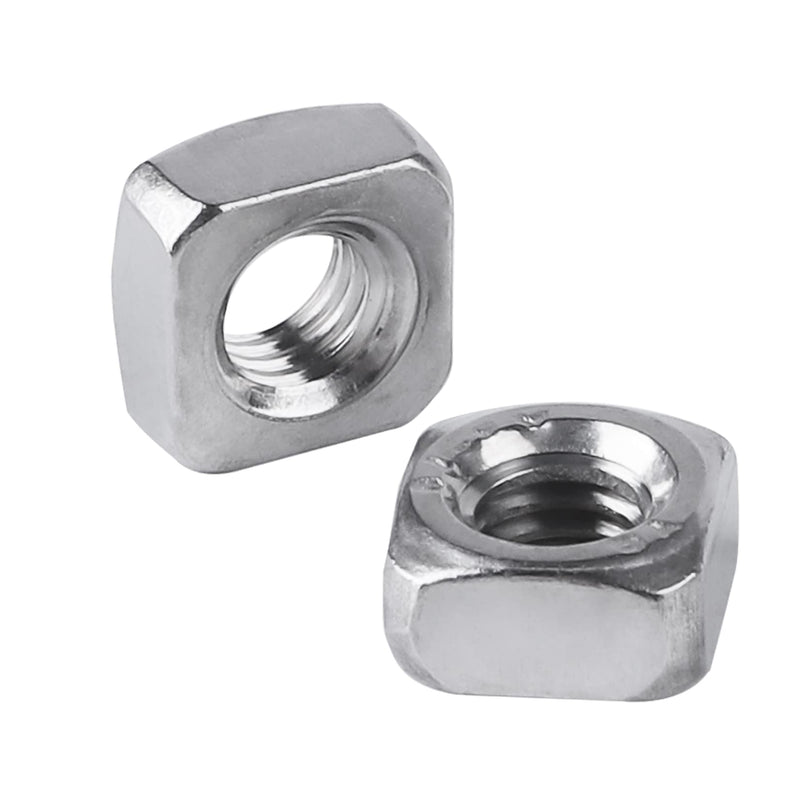 Pack of 100 M6 Square Nuts, 304 Stainless Steel Metric Coarse Thread Assortment Kit