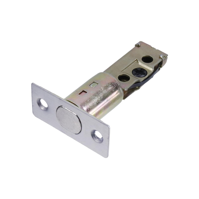 Round Recessed Door Lock, 304 Stainless Steel Flush Mount Privacy Sliding Door Latch with Strike Plate and Keys, Brushed Bronze Finish for Pocket, Bifold, and Cabinet Doors