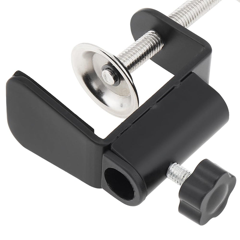 OriGlam Aluminum C Clamp Clip Mount for Camera Monitor, Desktop Mount Holder Universal C-Clamp for Microphone Mic, Table Mount Holder Mounting Bracket Stand for Microphone/Tablet (Black)