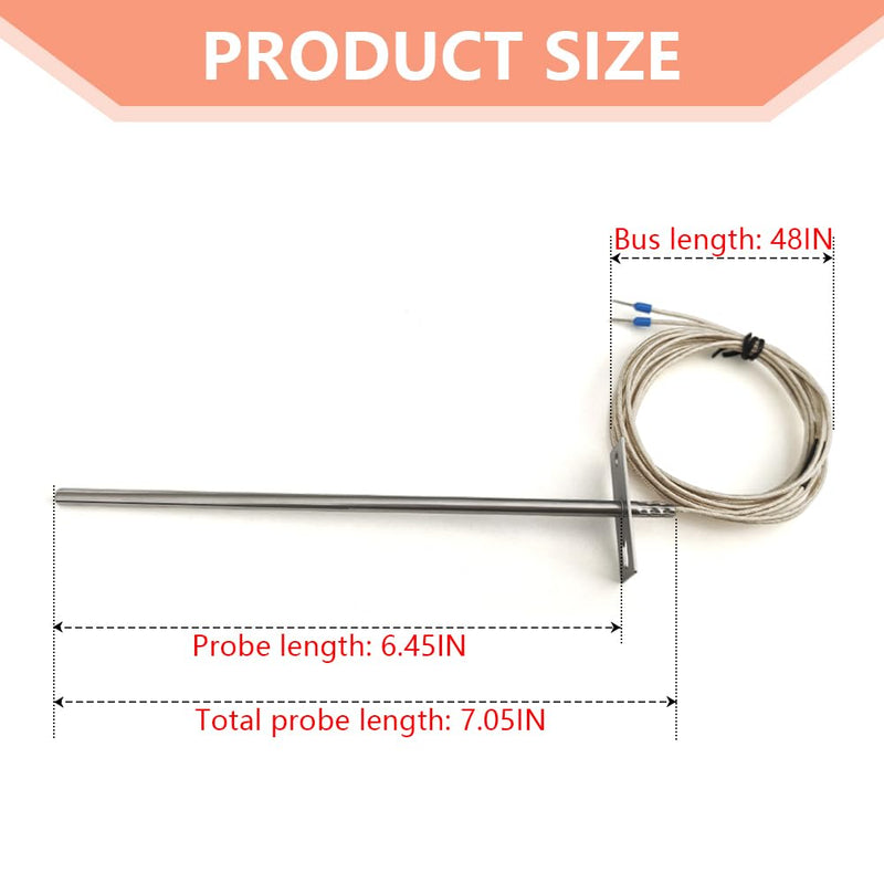 RTD RTD Temperature Probe Sensor Grill, Replacement Parts for Traeger Digital Thermostat, Temperature Probe Compatible with Traeger Wood Pellet Grill RTD Probe Sensor