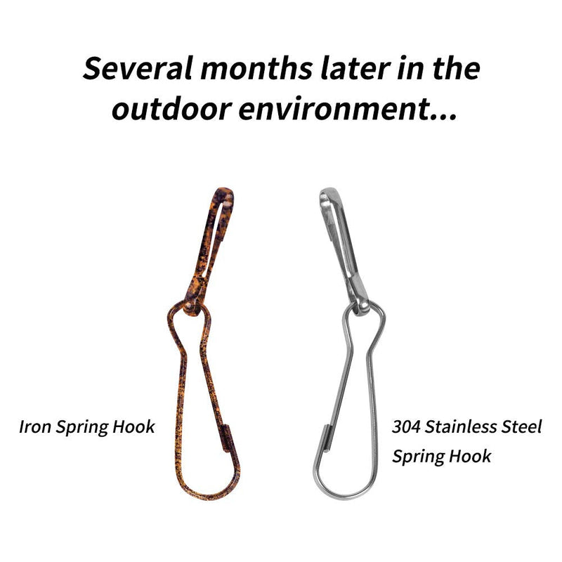 80 Pack 304 Stainless Steel Metal Spring Hooks, Rust-Proof Lanyard Snap Clip Hooks, Ideal for Key Chain, ID Card, DIY - 1.26 Inch（32mm）