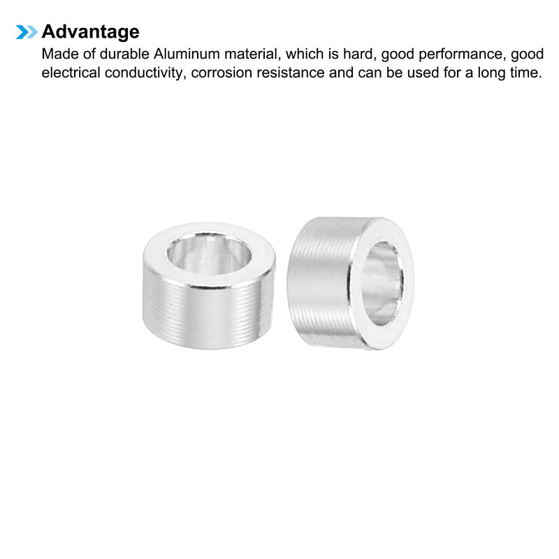 PATIKIL M3 Aluminum Spacers, 10 Pcs Metal Spacer Aluminum 3.1mm ID x 5mm OD x 3mm L Aluminum Spacer Screw Standoff Round for M3 Screw Bolts