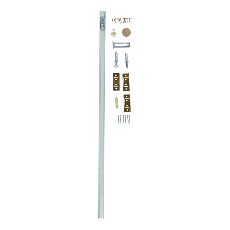 National Hardware N343-715 Folding Door Hardware Set, 36-Inches, Steel Track Included, Adjustable, White 36 Inch