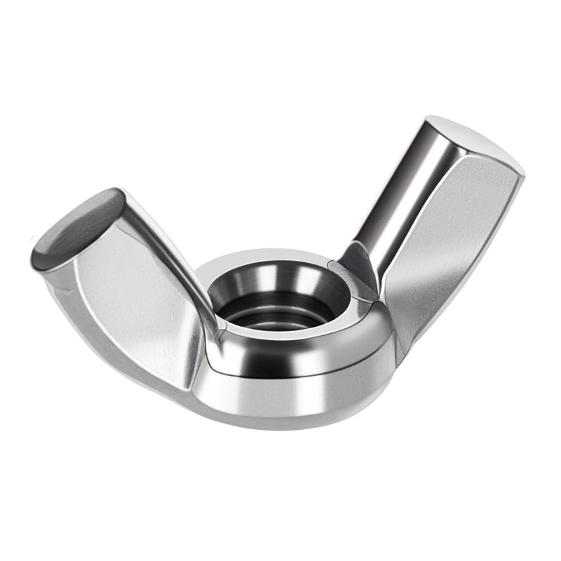 1/4-20 Wing Nuts, Stainless Steel 18-8 (304), Parts Hurrican Screws Hand Twist Tighten Ear Butterfly Nut, 25 PCS 1/4"-20