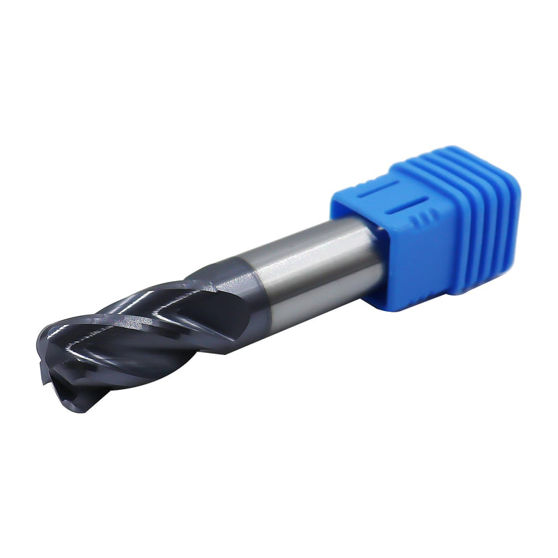 1/2in Solid Carbide Corner Radius End Mill,30 Degree Helix-0.125inCorner Radius, 4 Flutes,AlTiN Coated Bits Tool for Medium Hardness Steel, Brass, Iron 1/2in 0.125"