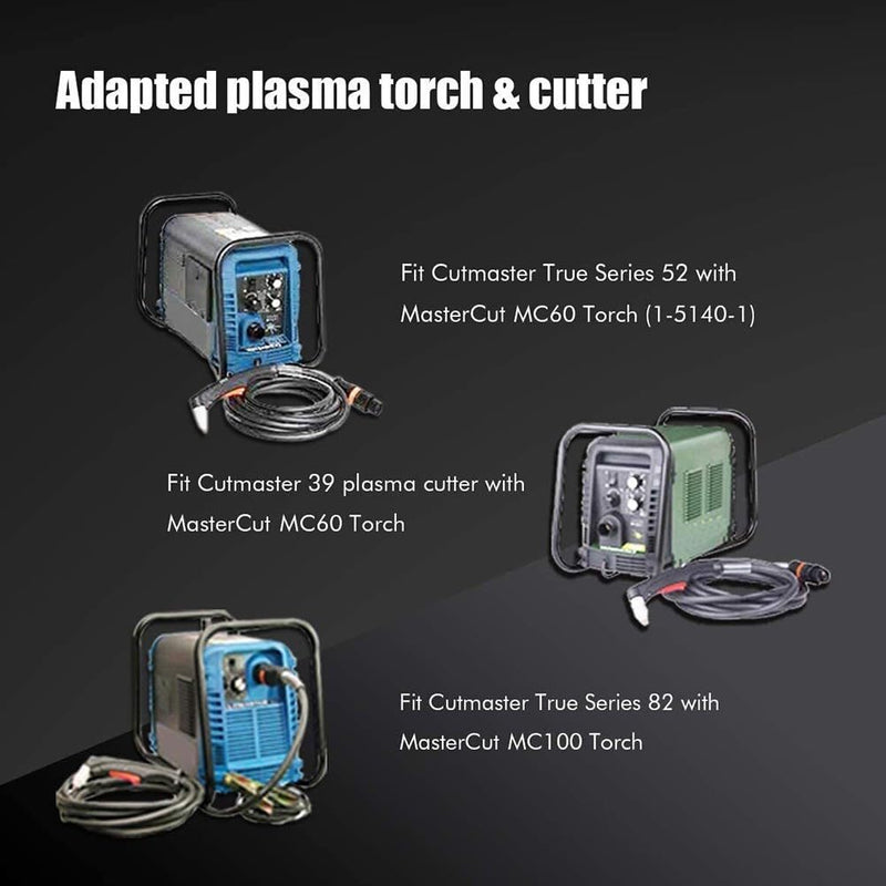 10Pcs Plasma Electrode 64006514 & Tip 64006510 60A For Radnor For MasterCut MC60 MC100 Torch Replacement Parts,Cutting Nozzle