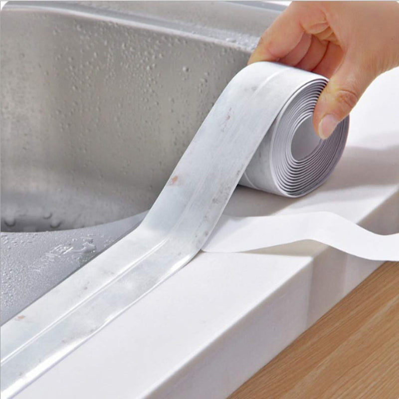 Caulk Strip for Bathtub Self Adhesive Waterproof Tape for Kitchen Bathroom Shower Floor and Wall Sealing, 2" x 102" Style 2