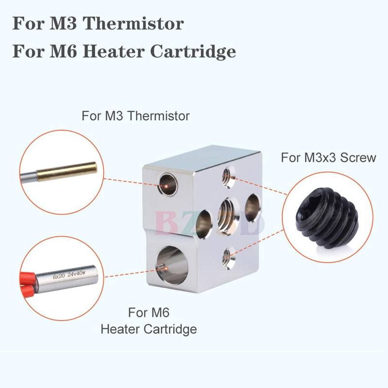 CR-6 SE All Metal Plated Copper Hotend Kit for CR6 SE,CR-6 SE MAX 3D Printer Hotend,Upgrade Bi-Metal Heatbreak,500℃ High Temperature Plated Copper Heater Block,Nozzle 0.4mm. Plated Copper Kit