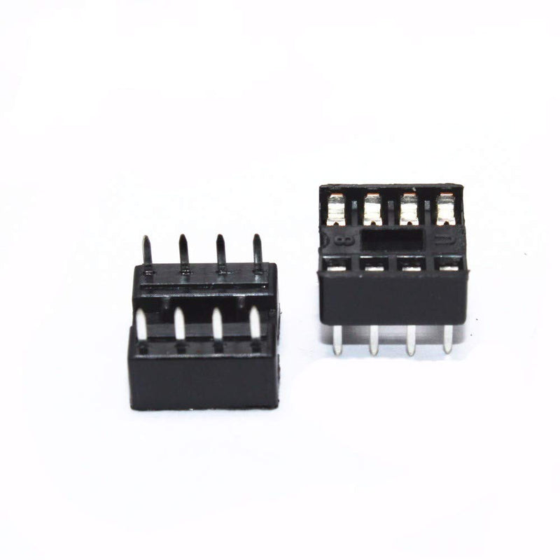60pcs 2 Row 8 Flat Pins DIP-8 8DIP 8 DIP IC Solder Type Sockets Adapter for NE555P LM386N LM358 etc.