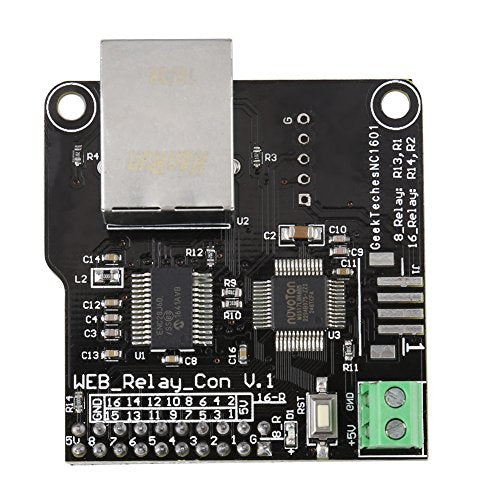 RJ45 Port Ethernet Control Module with 16-Channel Relay LAN WAN Network Web Server Network Ethernet Relay Control