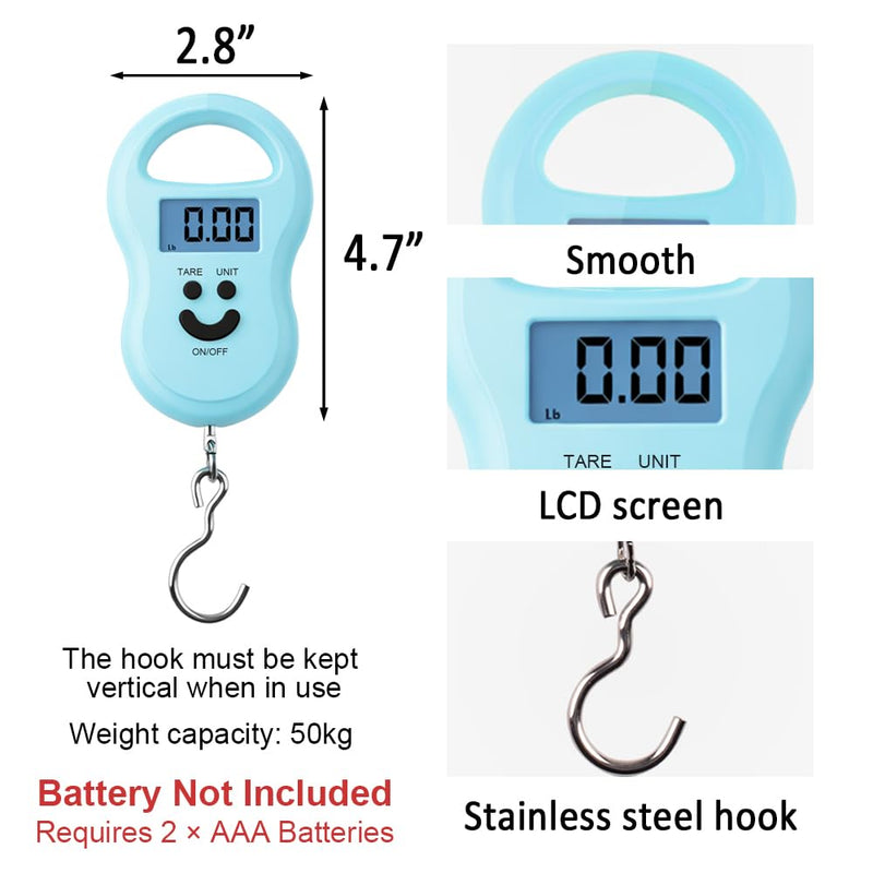25kg Digital Hanging Scale with Weighing Sling, Portable Suspension Spring Scale Kit for Small Animals, Livestock, Packages, Farm & Industrial Weighing Tool