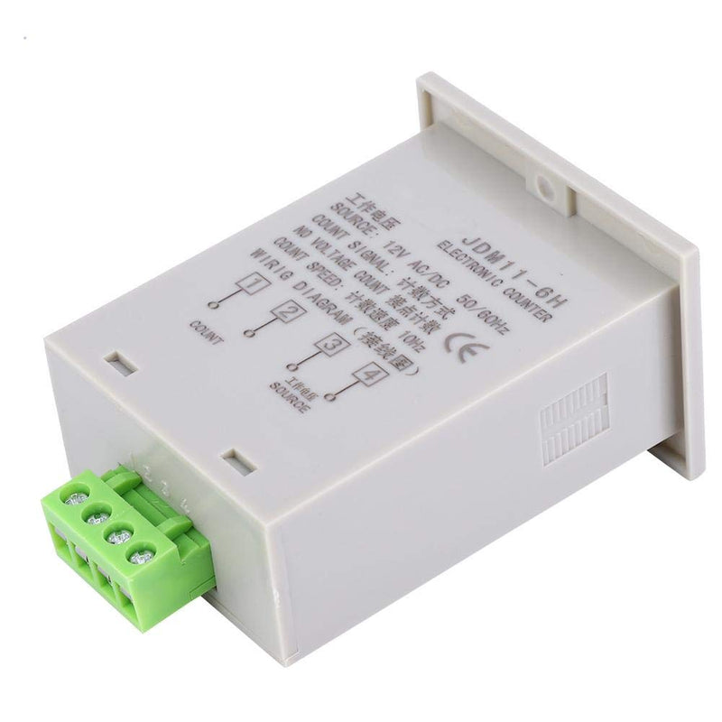 Electronic Counter,JDM11-6H No Voltage Counter 6 Digits Electronic LED Digital Display Counter Relay(AC220V)