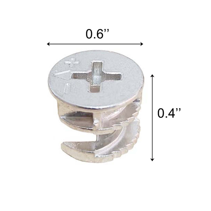 Medsuo 12pcs Furniture Connecter Cam Lock Fittings 15mm x 11mm Cam Lock Nuts for Cabinet Drawer Dresser Wardrobe Furniture Panel Connecting