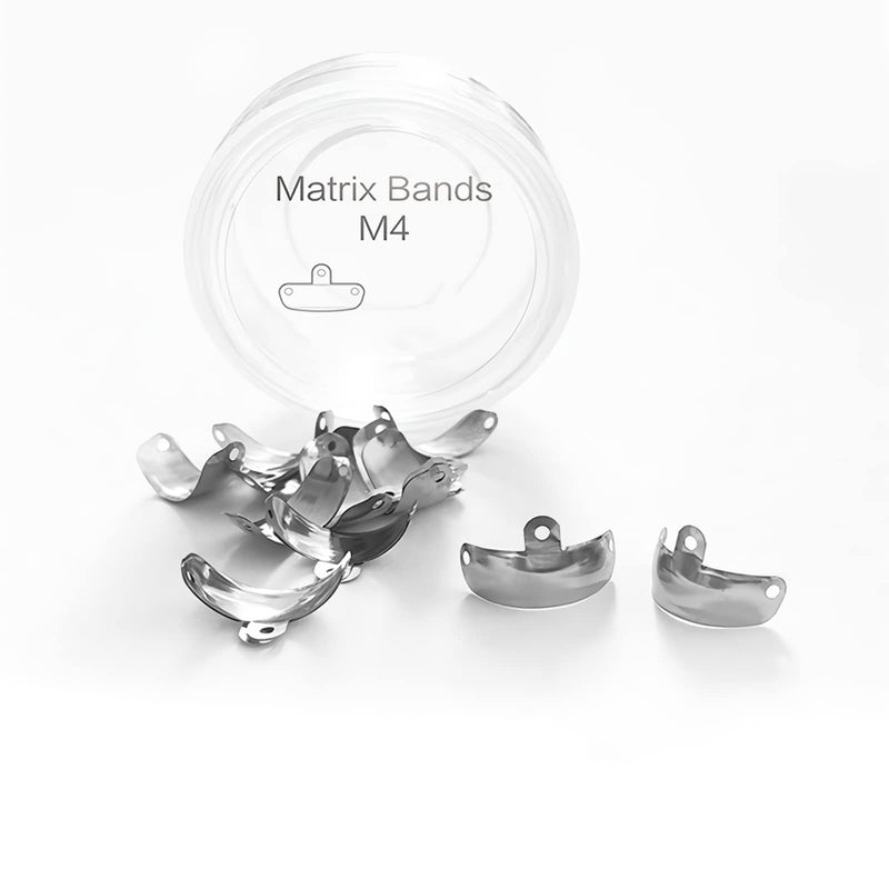 Dental Sectional Matrix System Set, Dental Sectional Contoured Matrices Clip Ring Matrix Bands Wedge Knife Dental Wedges Plastic Kit Dentist Tools (50Pcs 5.5mm M4) 50Pcs 5.5mm M4