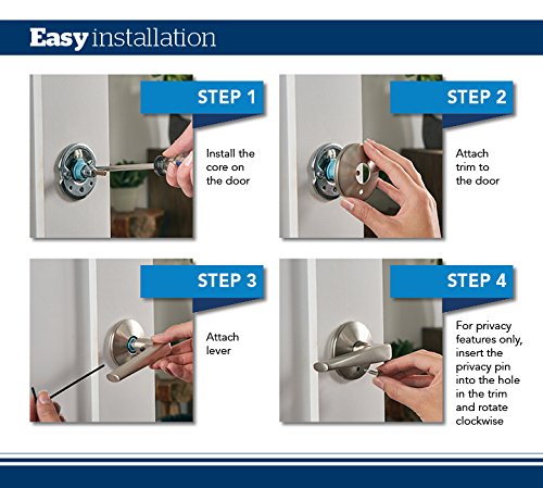 Schlage Custom FC172 BRW 626 CEN Broadway Non-Turning Lever with Century Trim, Satin Chrome Inactive