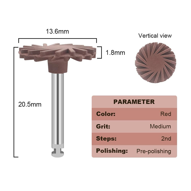 Dental Polishing Disc, 6pcs / Set 3 Colors Mixed Resin Polishing Disc Kit Dental Composite Spiral Flex Brush Brushes