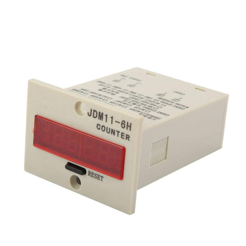 Hilitand 6 Digit Electronic Counter, JDM11-6H, Black, DC 12V/24V/36V