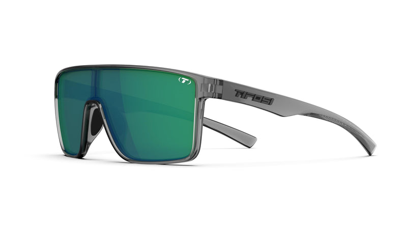 Tifosi Sanctum Sunglasses, Ideal For Cycling, Golf, Hiking, Running, Tennis & Pickleball, Lifestyle Crystal Smoke (Smoke Green Mirror)