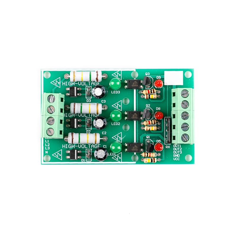 3 Channel AC 220V Optocoupler Isolation Module AC Detection Module 220 ...