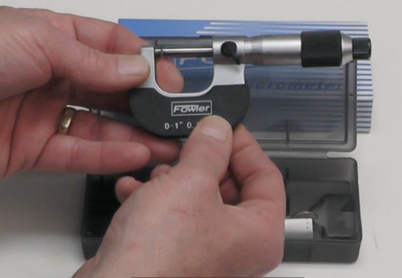 Fowler 52-229-201-0 Swiss Style Outside Micrometer with 0-1" Measuring Range