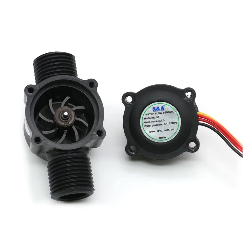 HL-30 G3/4"-3/4" Thread Water Flow Sensor Switch Hall Flow Switch for Booster Pump Water Chiller Water Pump